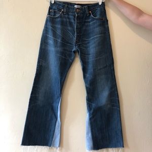 Re/Done Leandra High-Rise Flared Jeans SS17